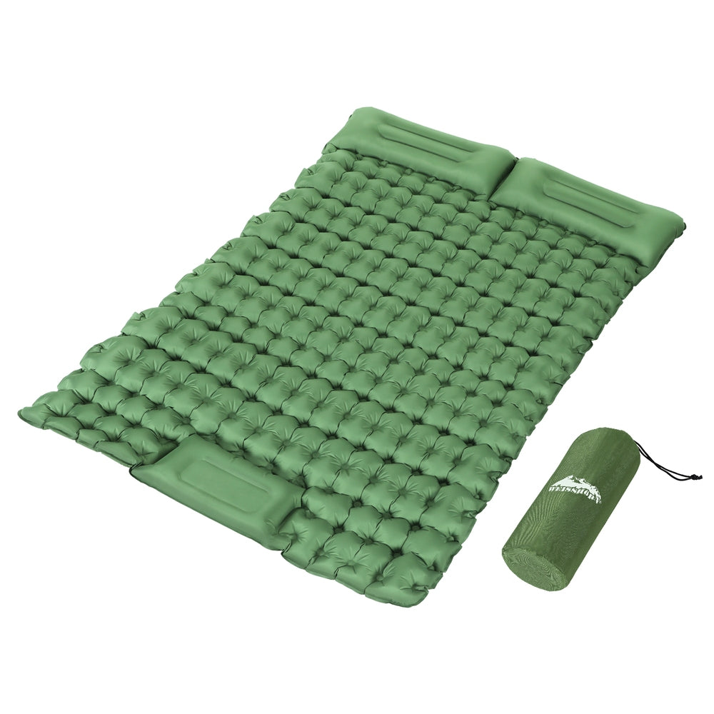 Self-Inflating Mattress Camping Sleeping Mat Air Bed Pad Double Pillow