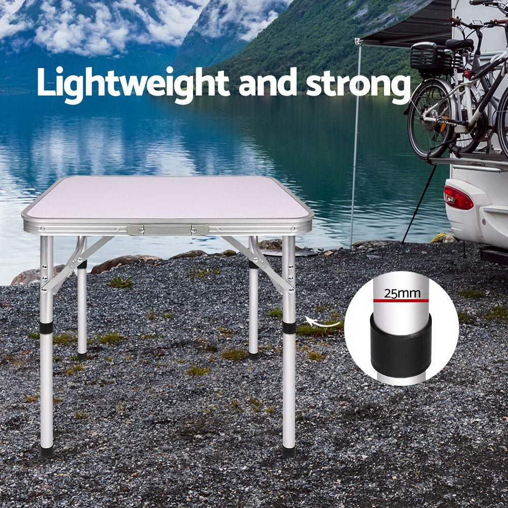 Folding Camping Table 60CM Adjustable Portable Outdoor Picnic Desk