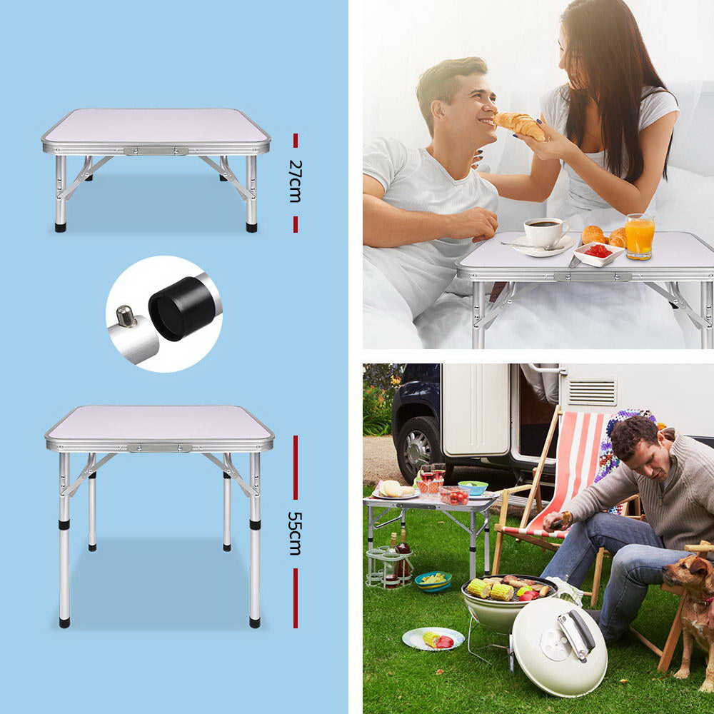 Folding Camping Table 60CM Adjustable Portable Outdoor Picnic Desk