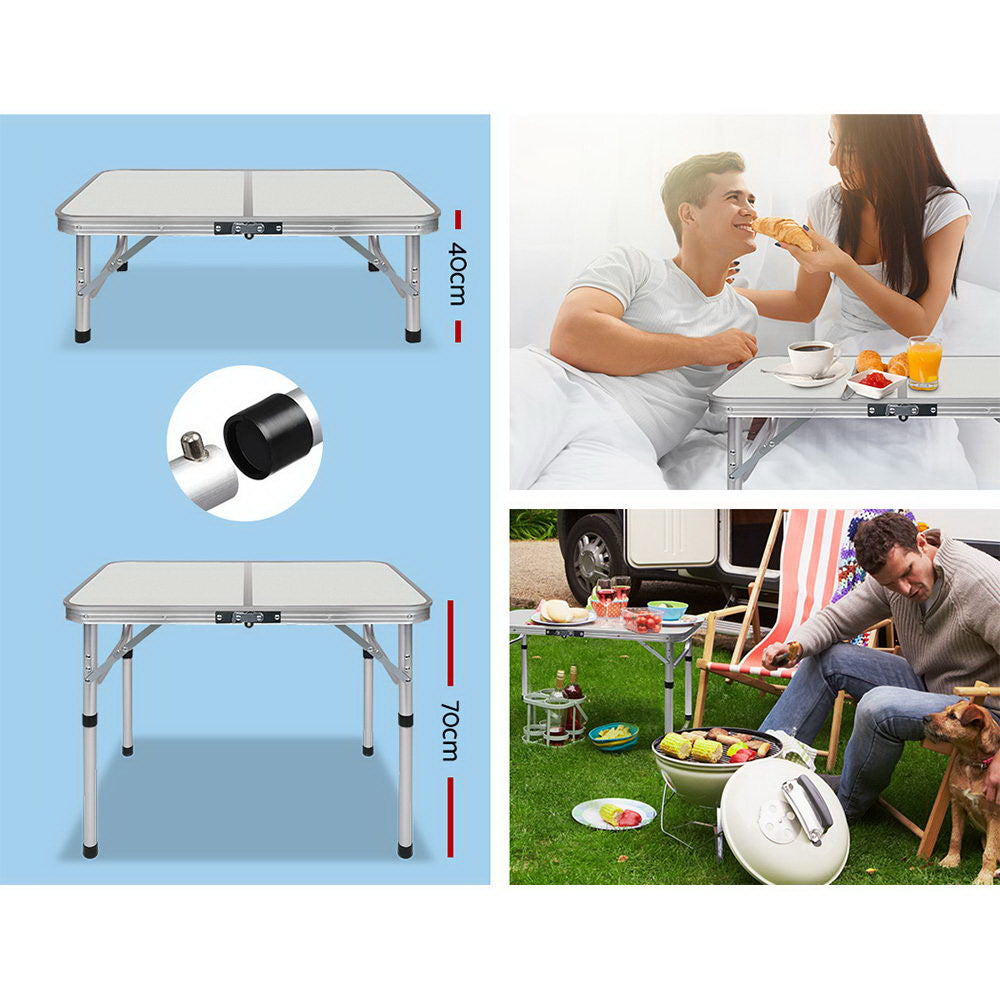 Folding Camping Table 90CM Adjustable Portable Outdoor Picnic Desk