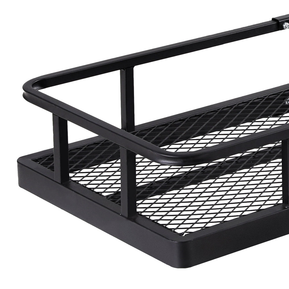 Universal Car Roof Rack Foldable Hitch Basket Cargo Carrier 152cm Black