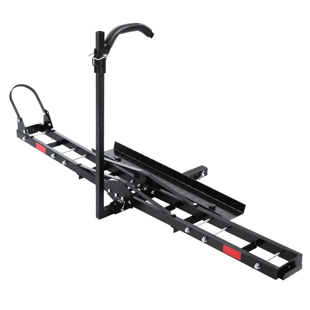 Motorcycle Motorbike Carrier Rack Ramp 2"Towbar Adjustable Height Black