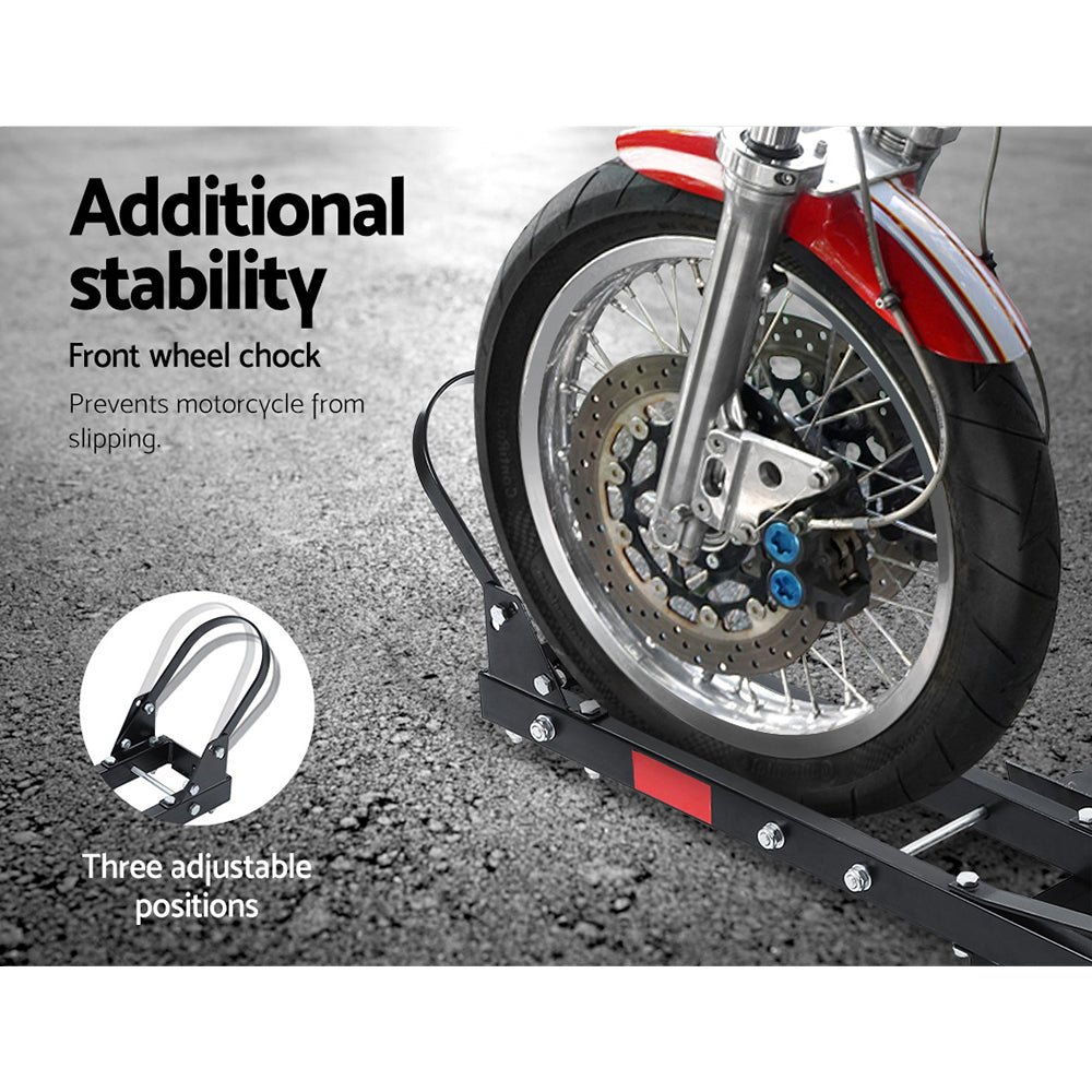 Motorcycle Motorbike Carrier Rack Ramp 2"Towbar Adjustable Height Black