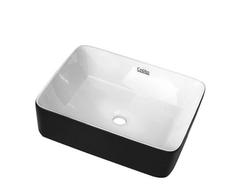 Ceramic Bathroom Basin Sink Vanity Above Counter Basins Bowl Black White