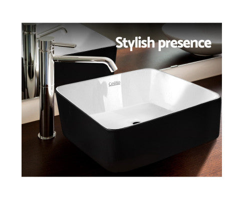 Ceramic Bathroom Basin Sink Vanity Above Counter Basins Bowl Black White