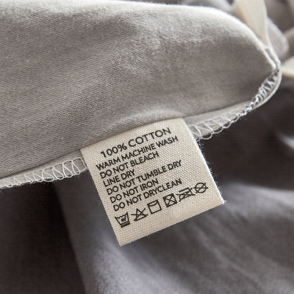 Double Cosy Club Washed Cotton Sheet Set Grey