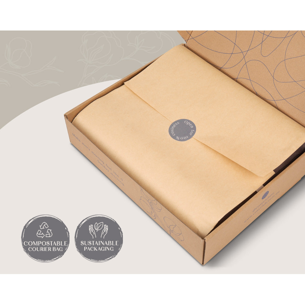 Single Cosy Club Cotton Bed Sheets Set Black Cover