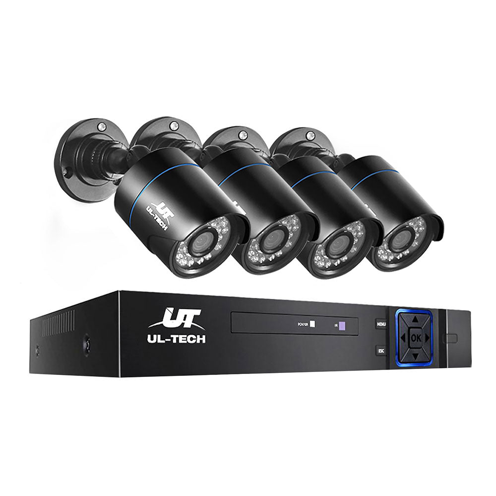 CCTV Security System 8CH DVR 4 Cameras 1080p