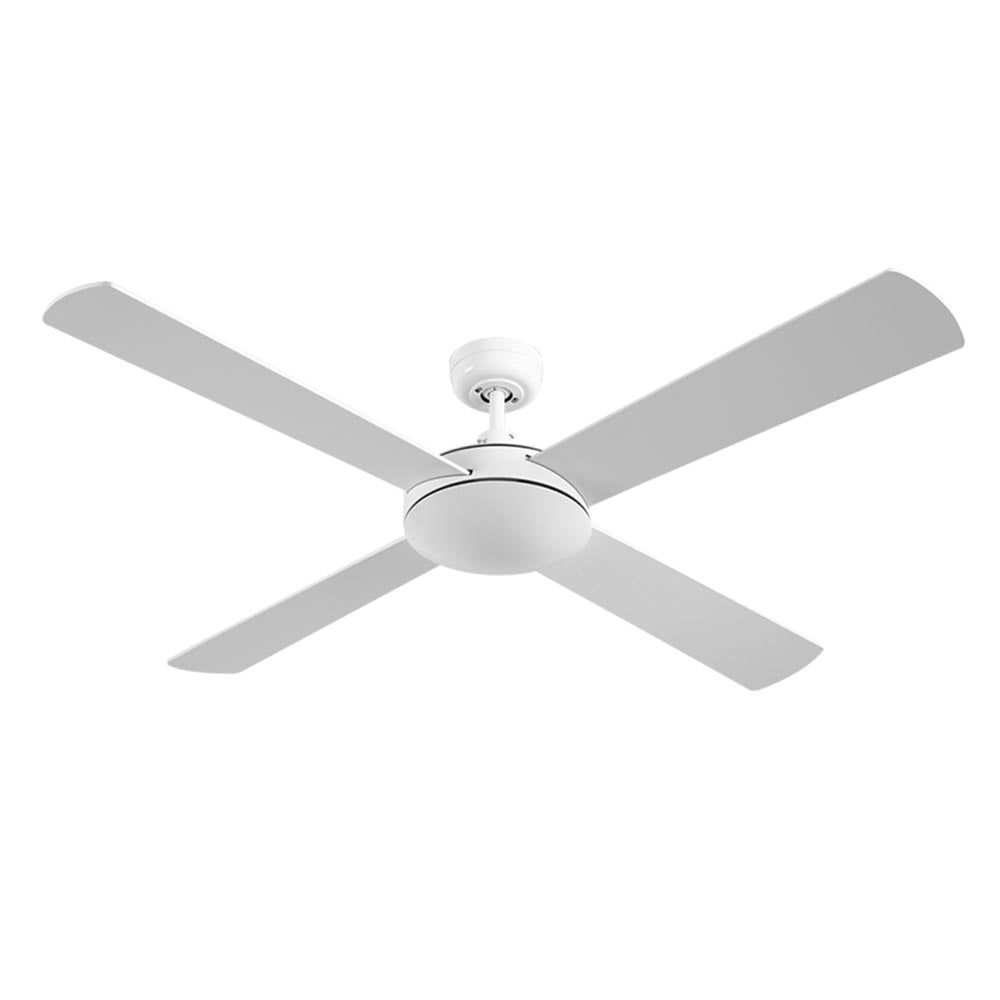 52'' Ceiling Fan AC Motor 4 Blades with Remote - White