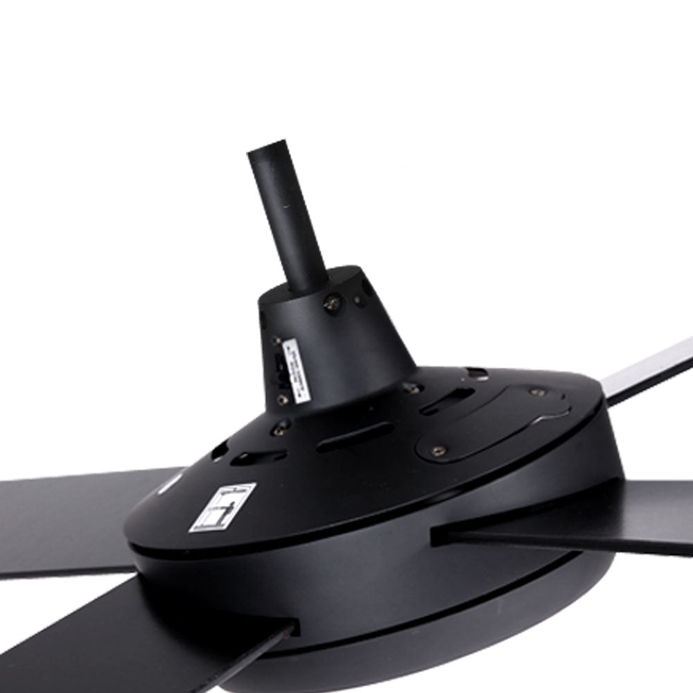 52'' Ceiling Fan w/Light w/Remote Timer - Black