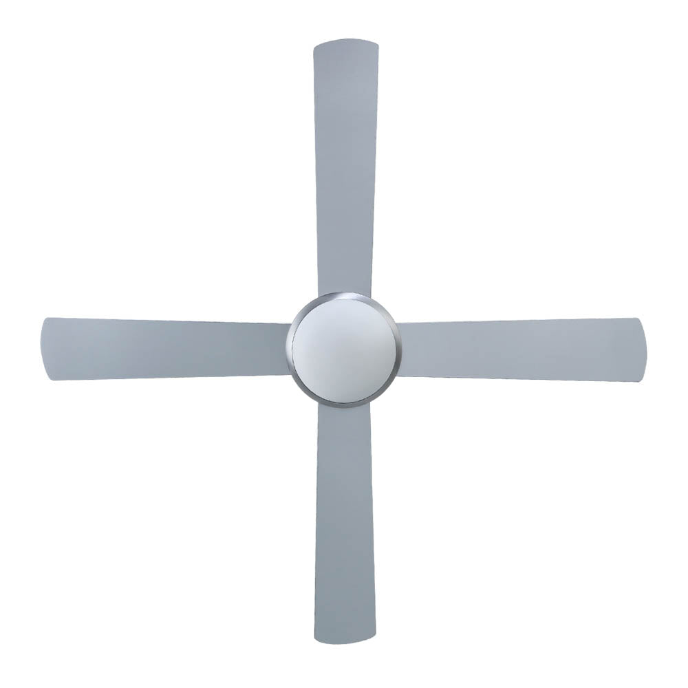 52'' Ceiling Fan w/Light w/Remote Timer - Silver