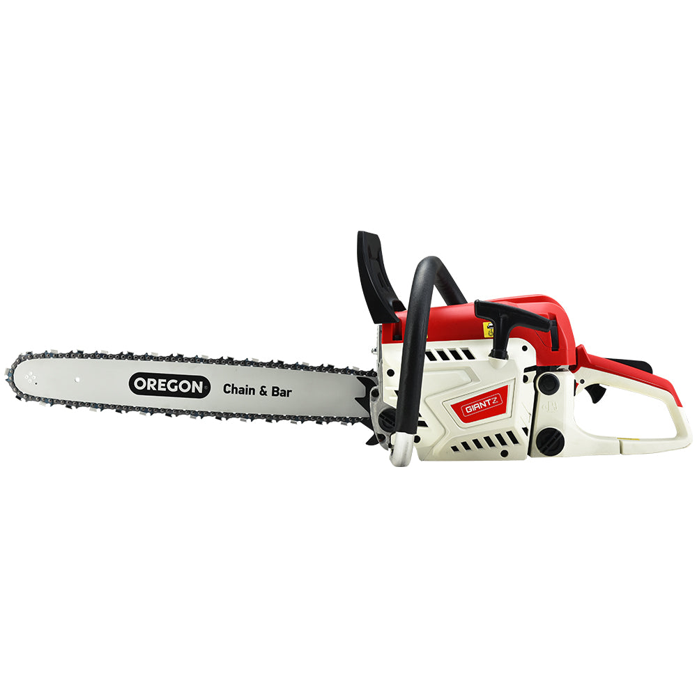 Chainsaw Petrol 52CC 20" Oregon Bar Commercial E-Start Pruning Chain Saw