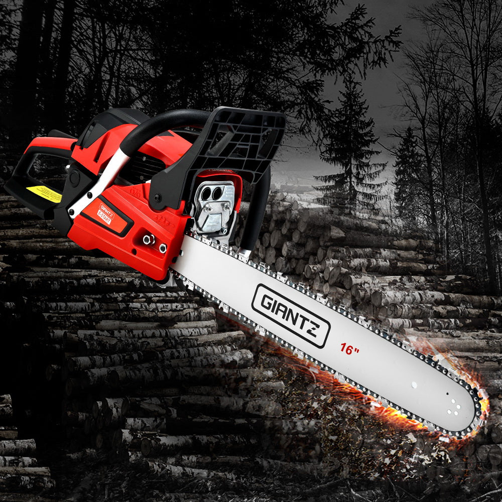 Chainsaw Petrol 45CC 16" Bar Commercial E-Start Pruning Chain Saw