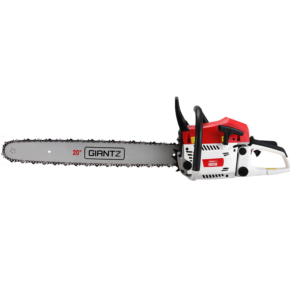 Chainsaw Petrol 62CC 20" Bar Commercial E-Start Pruning Chain Saw Spark Plug