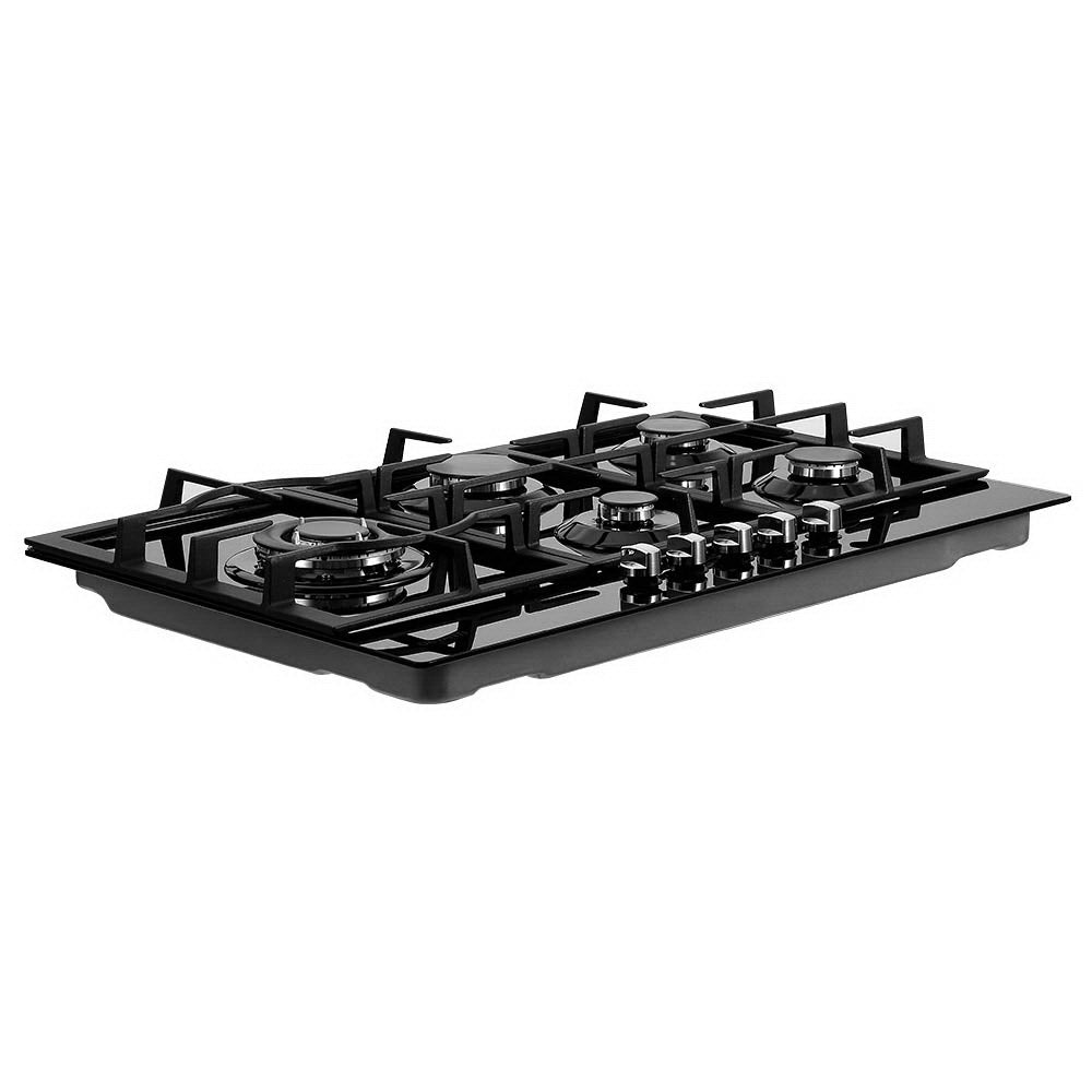 Gas Cooktop 90cm 5 Burner Black