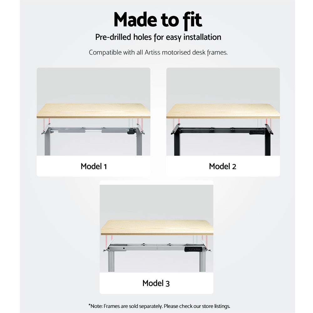 Artiss Standing Desk Top White Oak 120cm