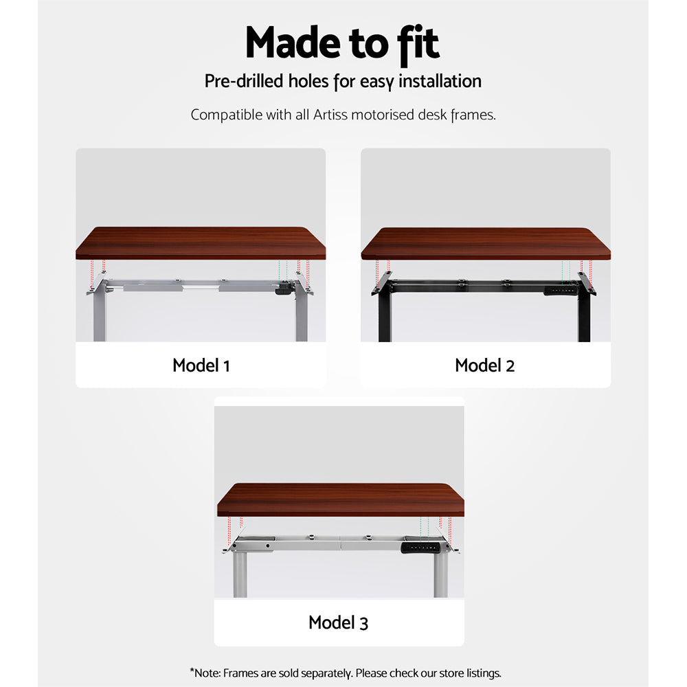 Artiss Standing Desk Top Walnut 120cm