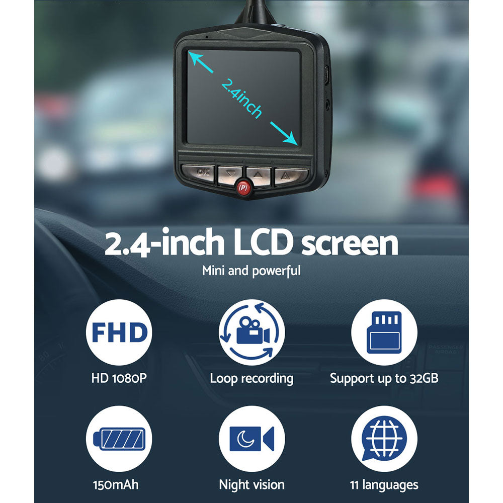 Dash Camera 1080P 2.4" Front View, Dash Camera 1080P 2.4" Front View Cam Car Video Recorder Night Vision