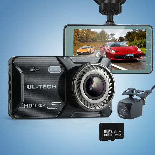 Dash Camera 1080P 4" Front Rear Cam, Dash Camera 1080P 4" Front Rear View Dual Cam Car DVR Reverse Recorder