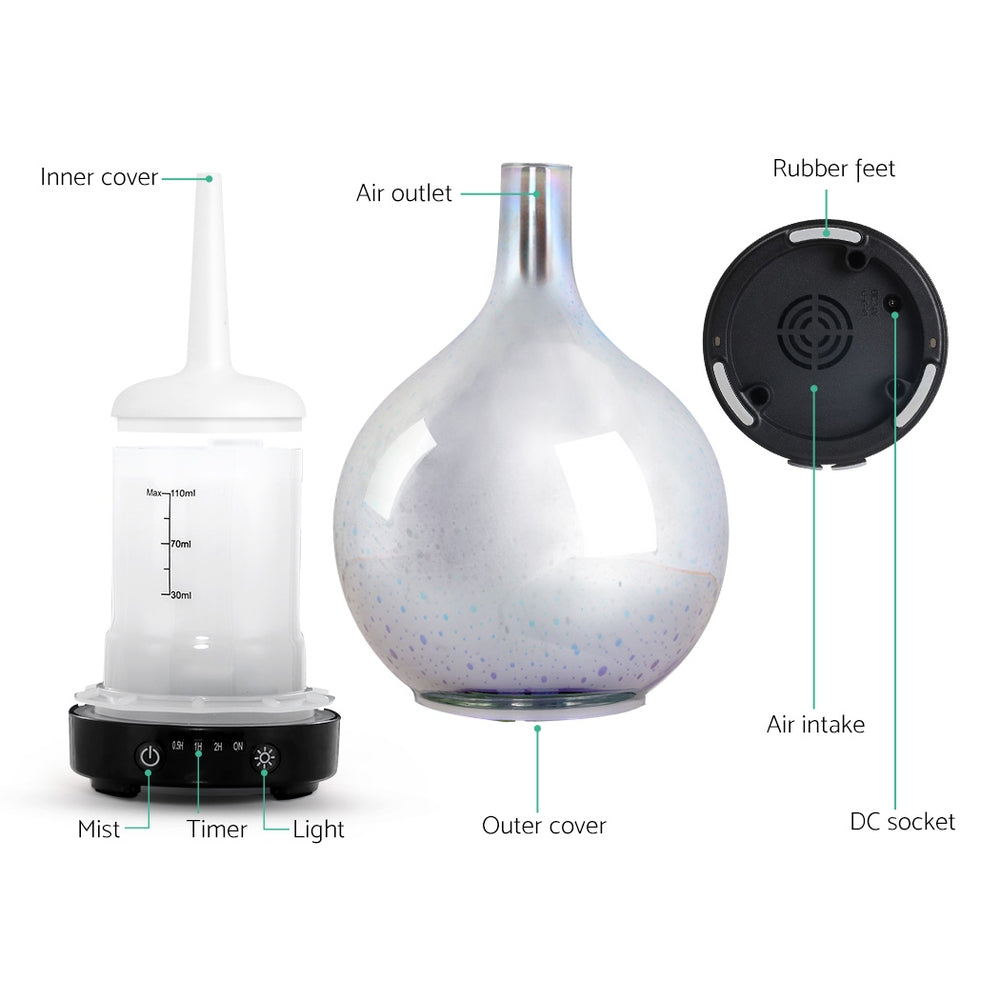 Aroma Diffuser Aromatherapy 3D Glass 100ml