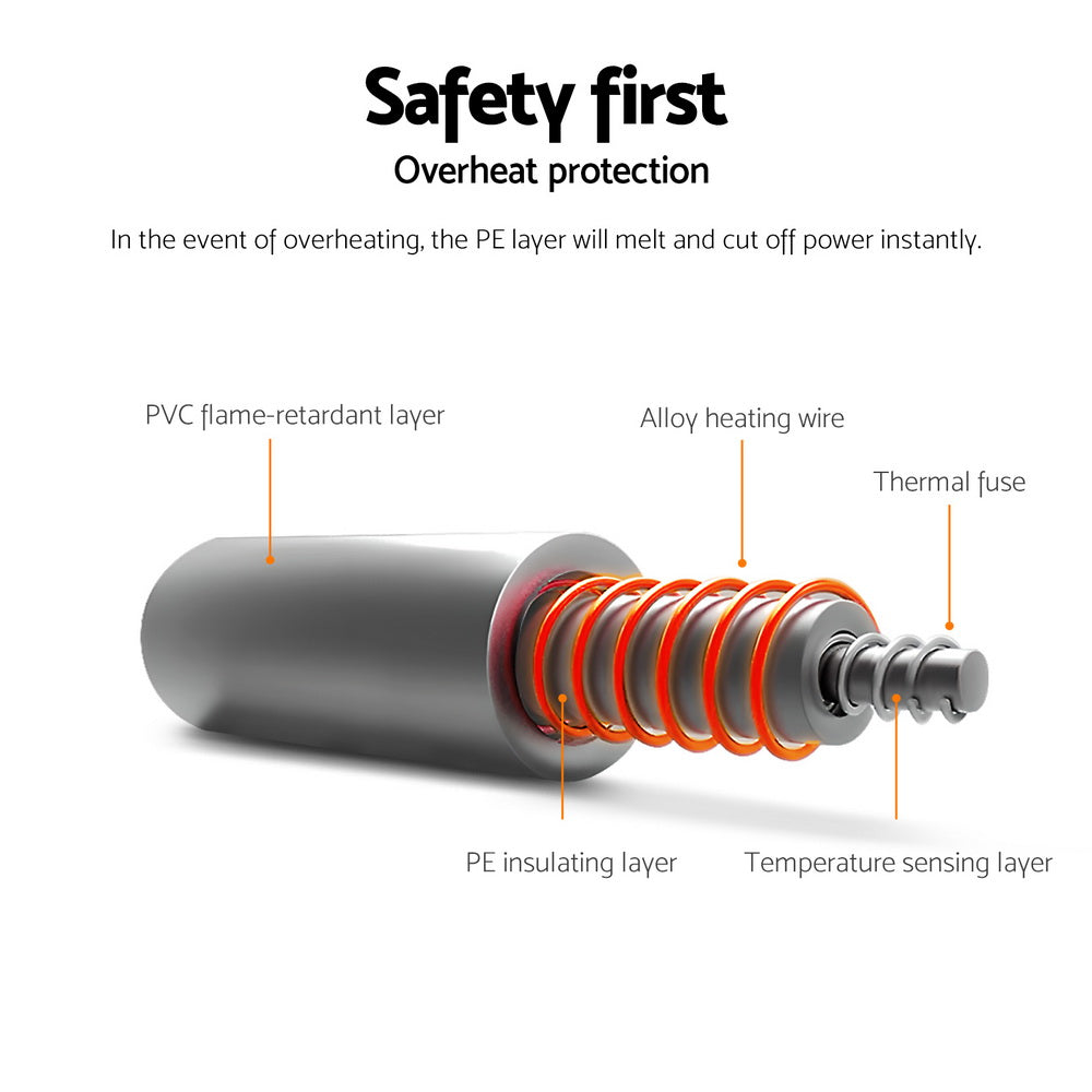 Wendy Throw Soft Blanket Electric Throw Rug Heated Blanket Fleece - Navy Blue