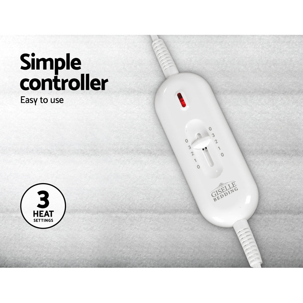 Wilmer Electric Soft Blanket Single Size Polyester - White