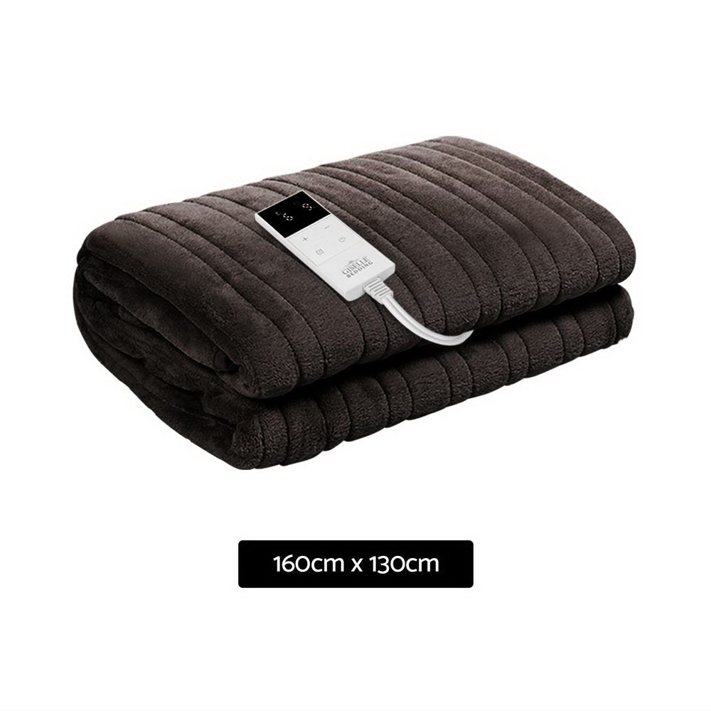 Watson Electric Throw Soft Blanket - Chocolate