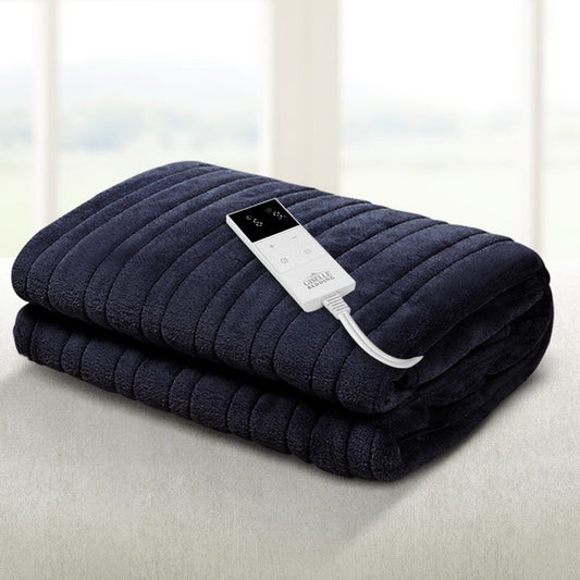 Watson Electric Throw Soft Blanket Heated Rug Fleece Snuggle Washable - Charcoal