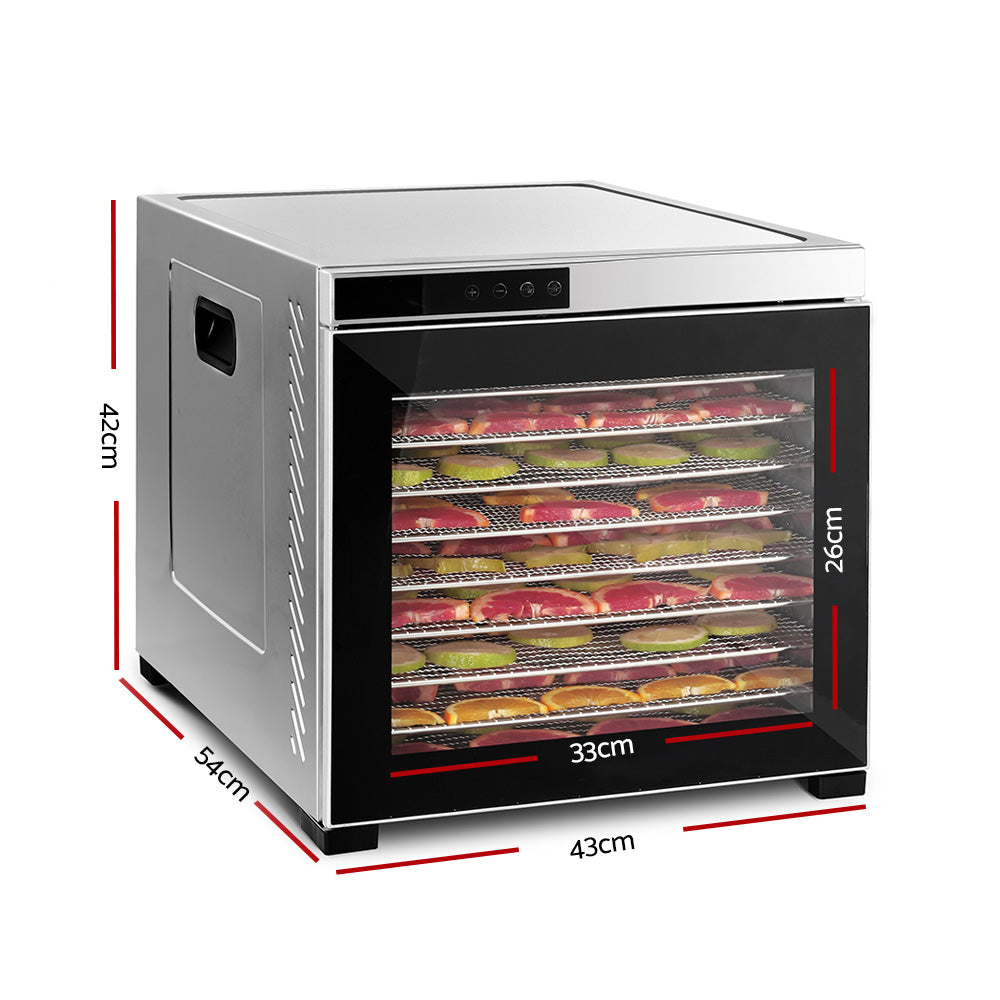 Devanti 10 Trays Food Dehydrator Stainless Steel Tray