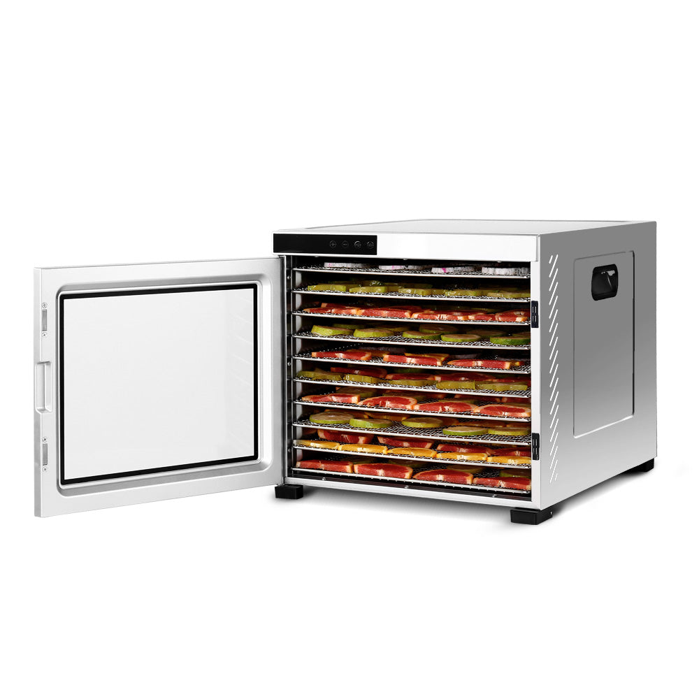 Devanti 10 Trays Food Dehydrator Stainless Steel Tray