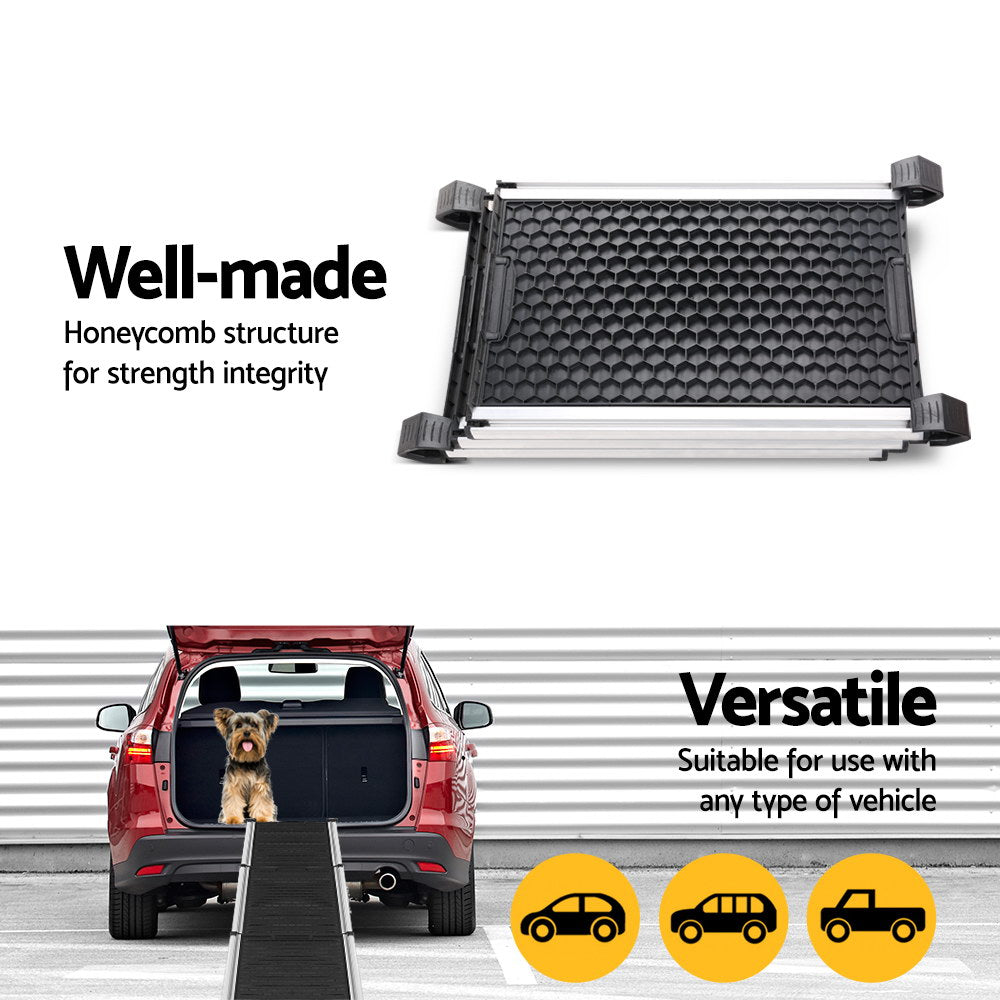Dog Ramp Dog Steps Pet Car Travel Step Stair Foldable Portable Ladder Aluminium
