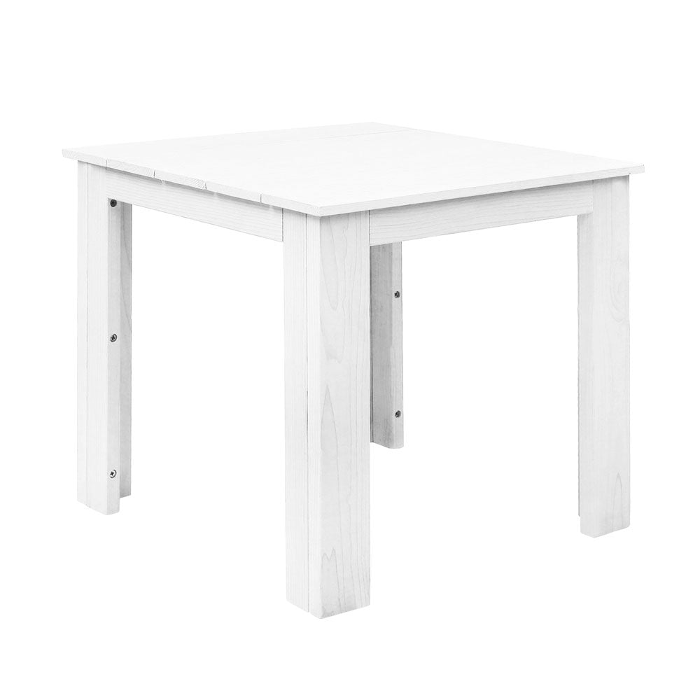 Ruben Wooden Outdoor Side Beach Table - White