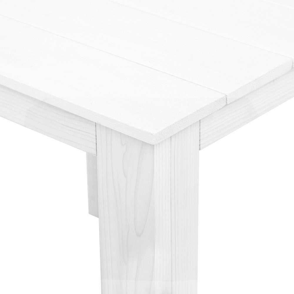 Ruben Wooden Outdoor Side Beach Table - White