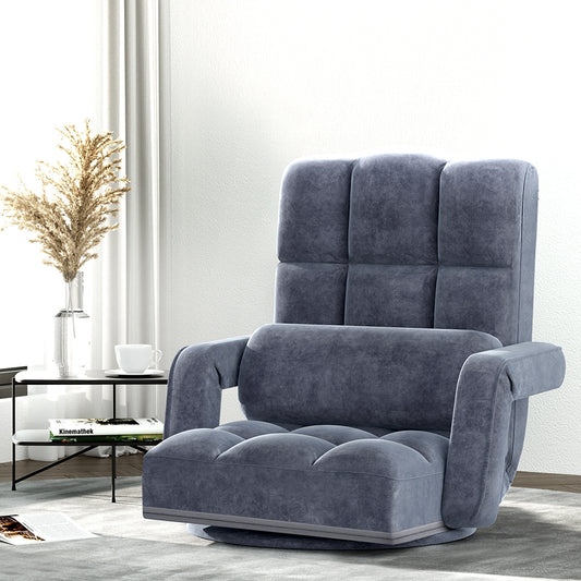 Maria Floor Chair Lounge Sofa Swivel - Charcoal