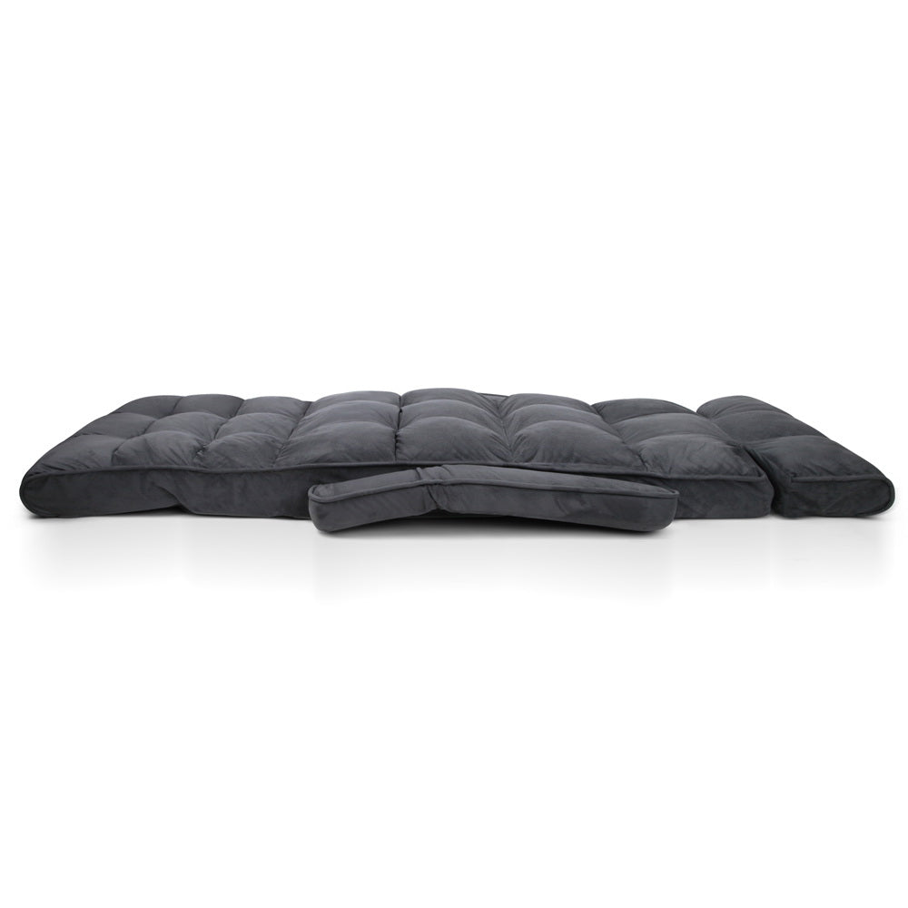Margaret Adjustable Lounger with Arms - Charcoal