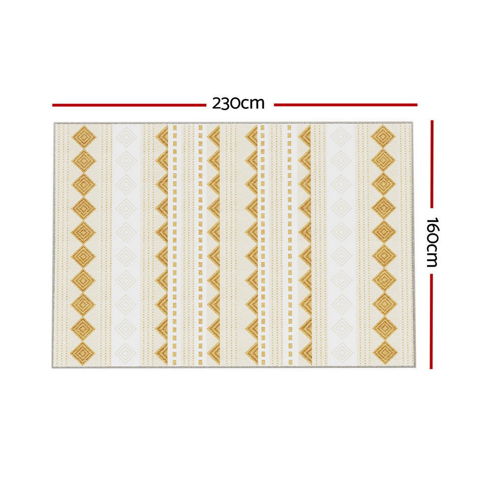 Azure 160x230cm Floor Rugs Washable Area Mat Large Carpet Soft Short Pile - Yellow