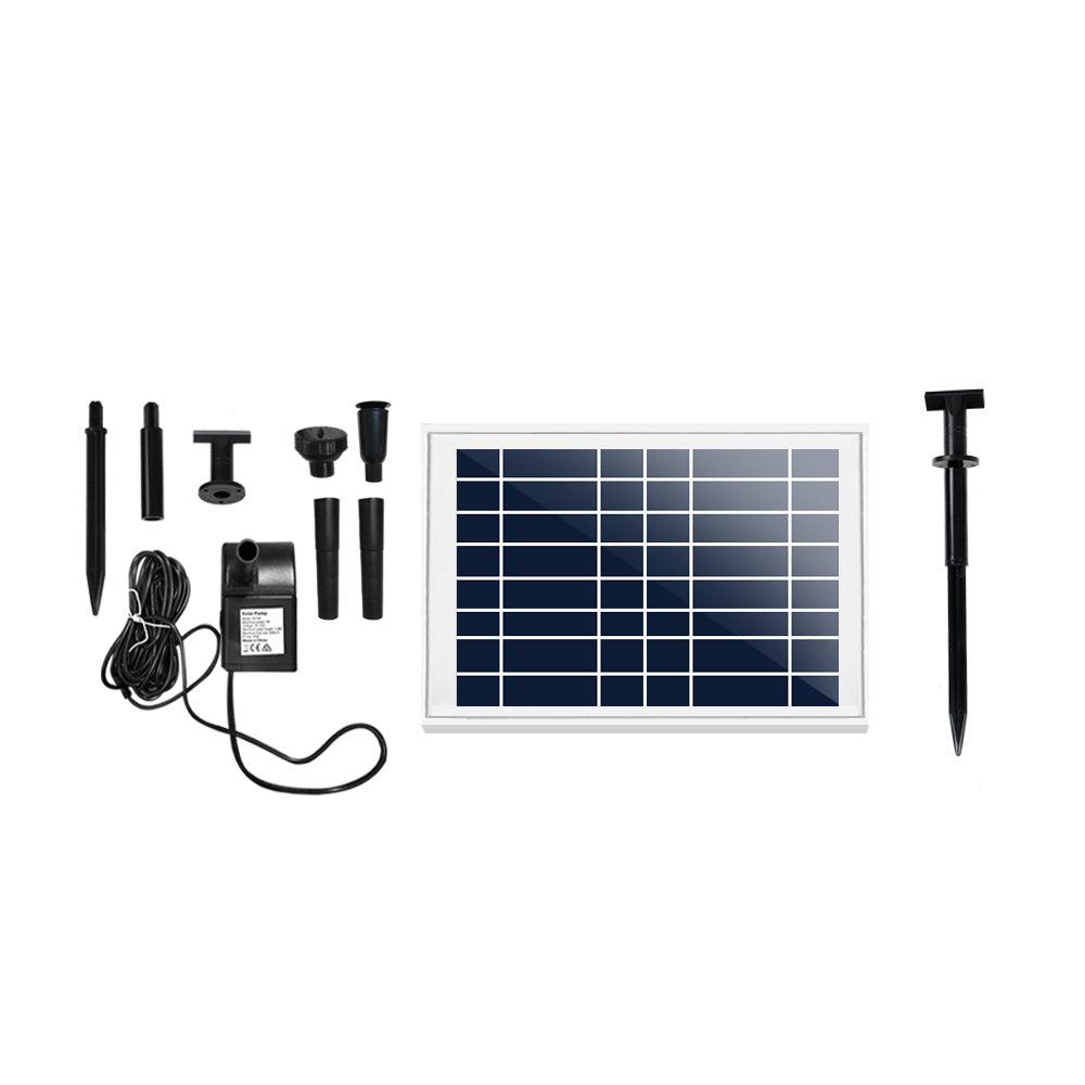 Solar Pond Pump Powered Water Fountain Outdoor Submersible Filter 6.6FT