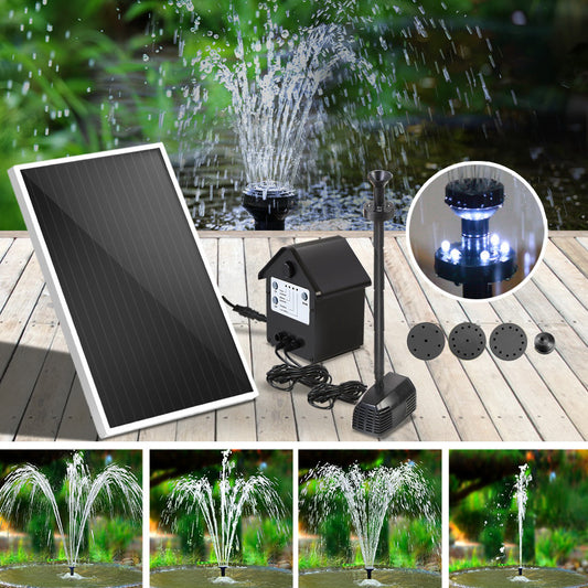 Solar Pond Pump Pool Fountain Battery Garden Outdoor Submersible Kit 4FT
