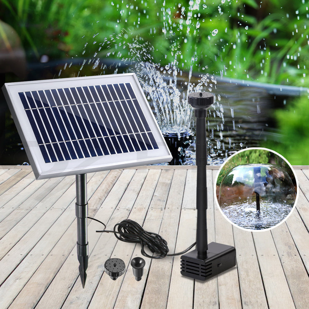 Solar Pond Pump Powered Water Outdoor Submersible Fountains Filter 4.6ft