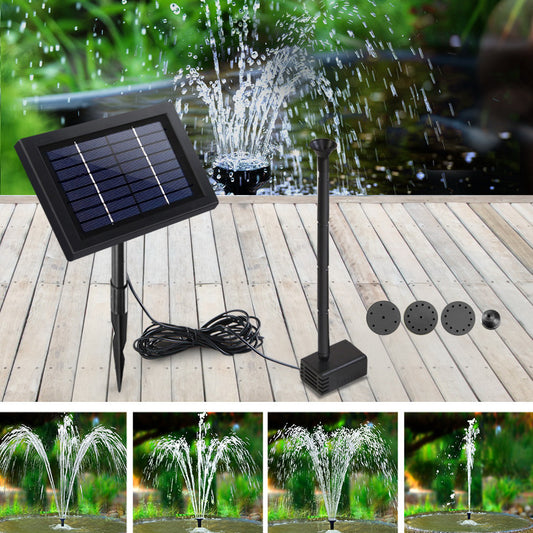 Solar Pond Pump Water Fountain Outdoor Powered Submersible Filter 4FT