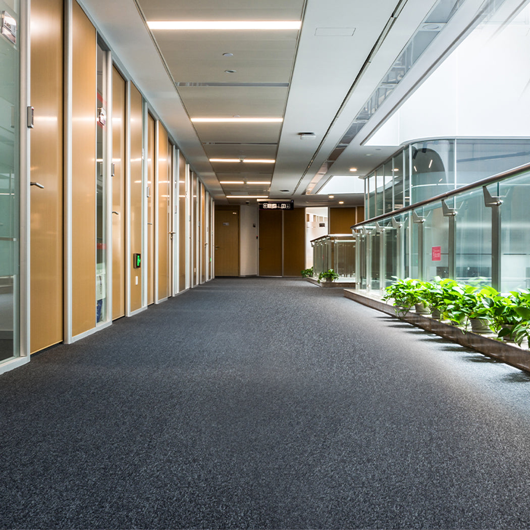 Roxine Set of 20 50x50 Carpet Tiles Box Heavy Commercial Retail Office Premium Flooring - Blue