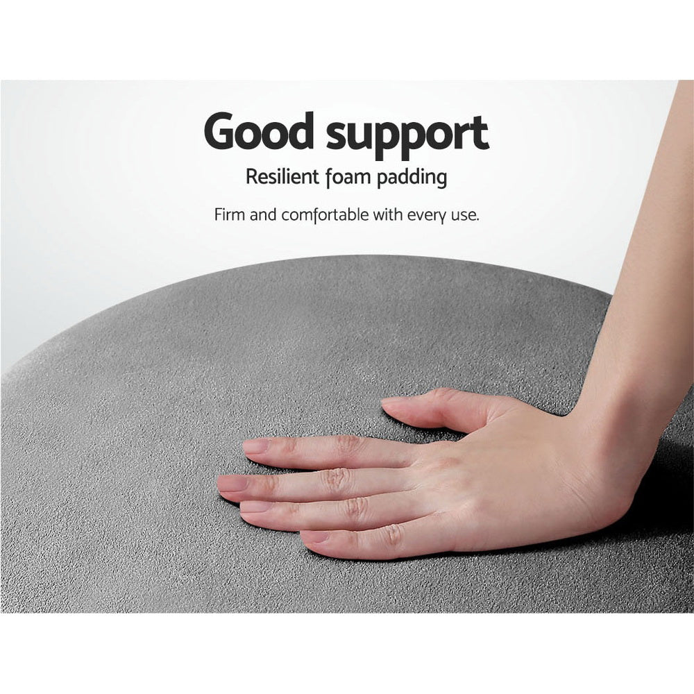 Round Velvet Ottoman Foot Stool Foot Rest Pouffe Padded Seat Footstool