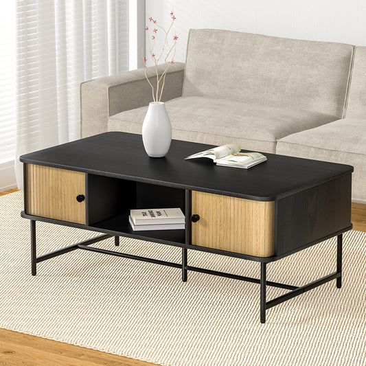 Ivi Coffee Table Sliding Drawer Door - Black