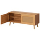 Shoe Bench Up to 10 Pairs Rattan - Pine
