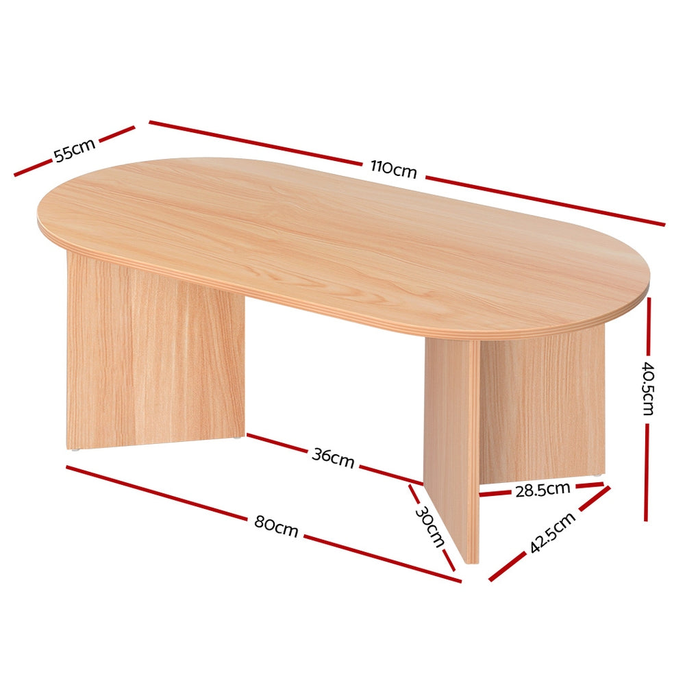 Ismenias Coffee Table 110cm Oval - Pine