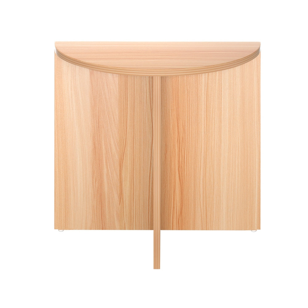 Ismenias 48cm Semi-circle Side End Table- Pine