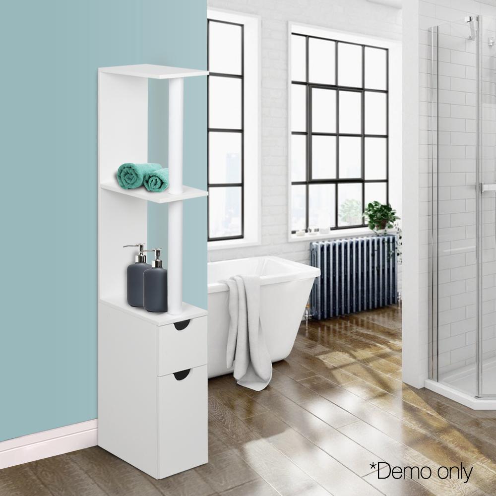 Freestanding Bathroom Storage Cabinet - White