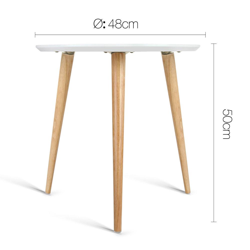 Coffee Table Round Side End Tables Bedside Furniture Wooden Scandinavian