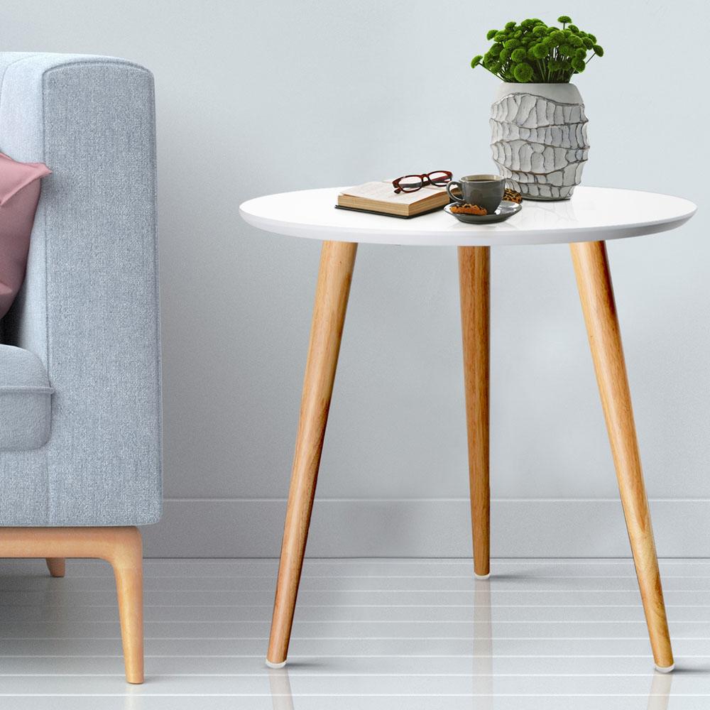 Coffee Table Round Side End Tables Bedside Furniture Wooden Scandinavian