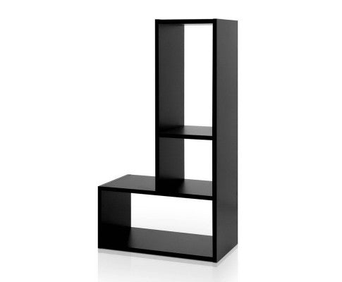 Artiss Bookshelf L Shape DIY - Black
